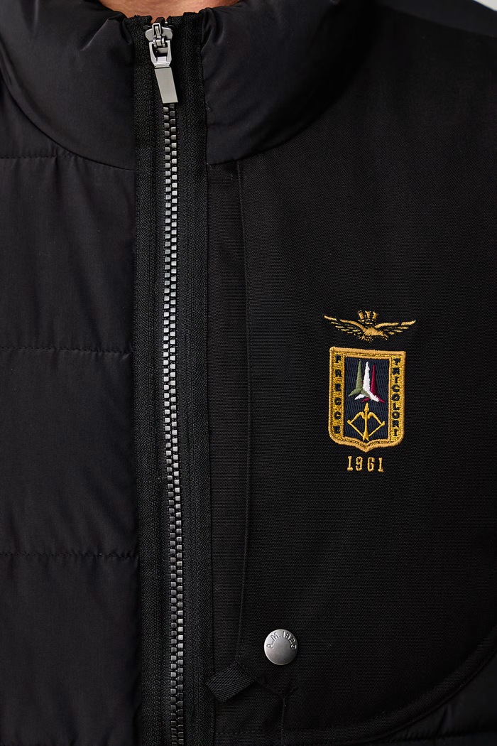 Prošivena jakna za muškarce Aeronautica Militare crna AB3074UCT04358