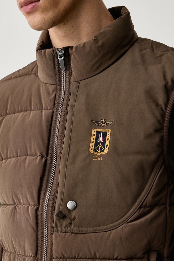 Bezrękawnik męski Aeronautica Militare AB3073UCT04358 brązowy
