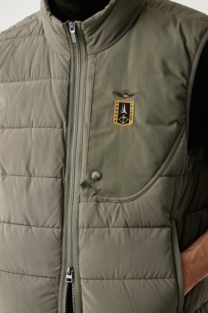 Bezrękawnik męski Aeronautica Militare AB3073UCT04358 zielony