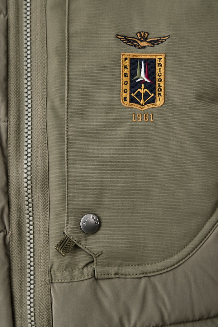 Bezrękawnik męski Aeronautica Militare zielony AB3073UCT04358