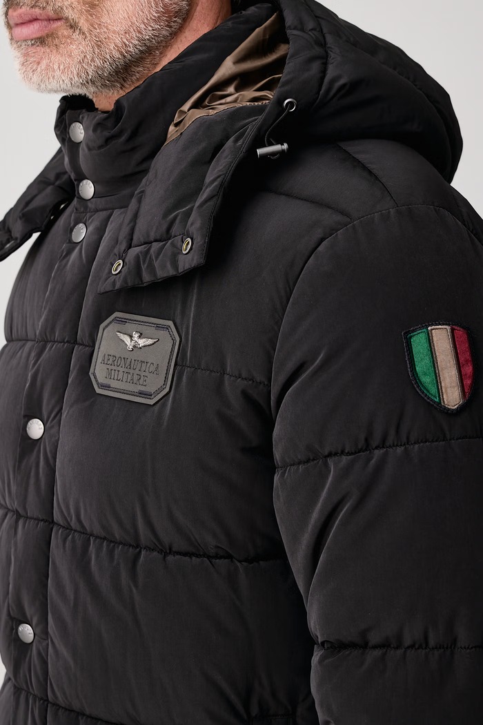 Kurtka pikowana męska Aeronautica Militare AB3072UCT04358 czarny
