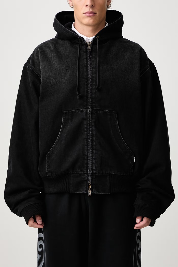 Denim Workwear Bomber kurtka jeansowa męska Vetements czarny MH27DJ067B
