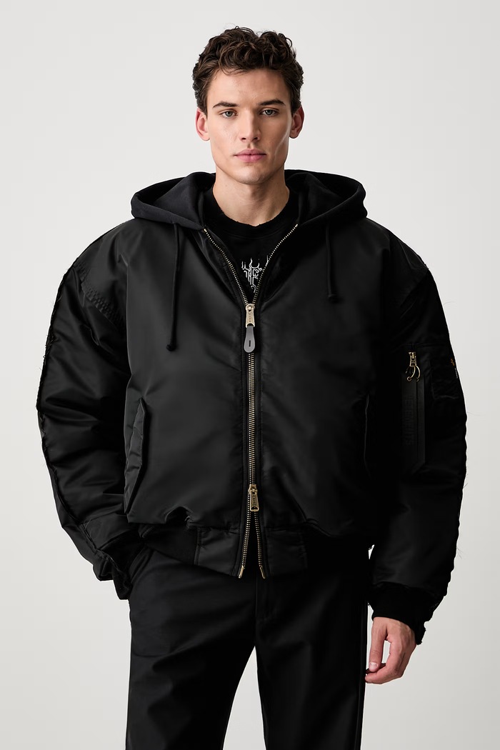 Vetements Reconstructed Bomber bomberka męska czarny MH27JA018B