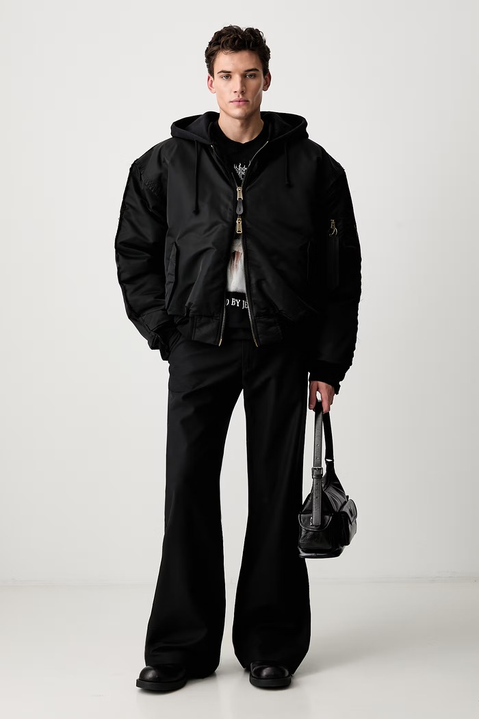 Vetements Reconstructed Bomber bomberka męska MH27JA018B czarny AW26