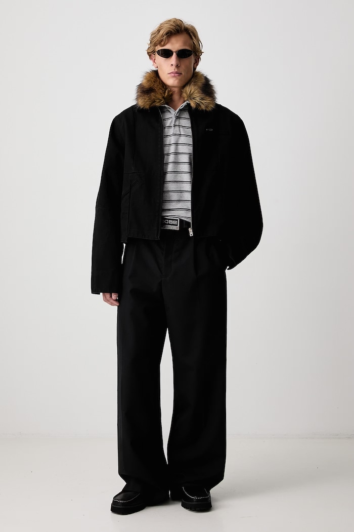 Vetements Cut-up Workwear krótka kurtka bawełniana męska MH27JA255B czarny AW26