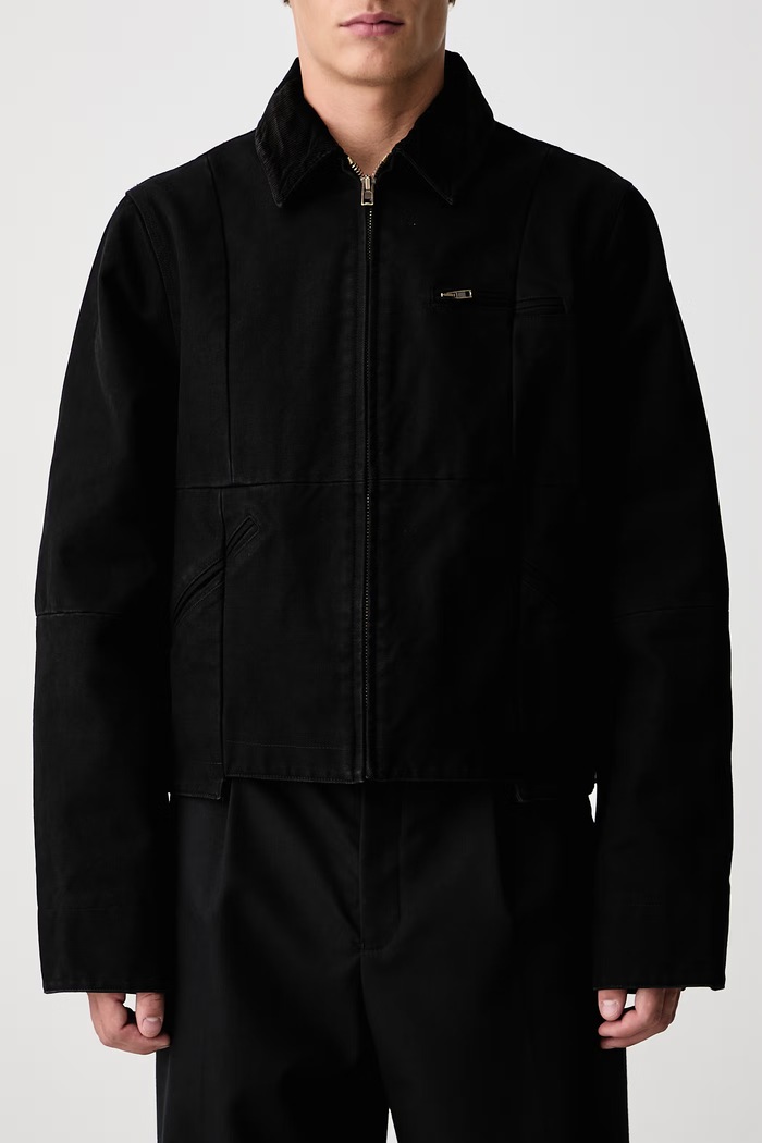 Cut-up Workwear krótka kurtka bawełniana męska Vetements czarny MH27JA255B
