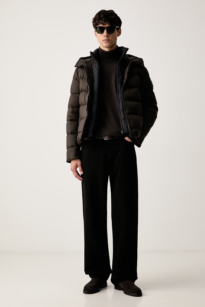 FAY kurtka puchowa męska NAM32530620XMH zielony AW26