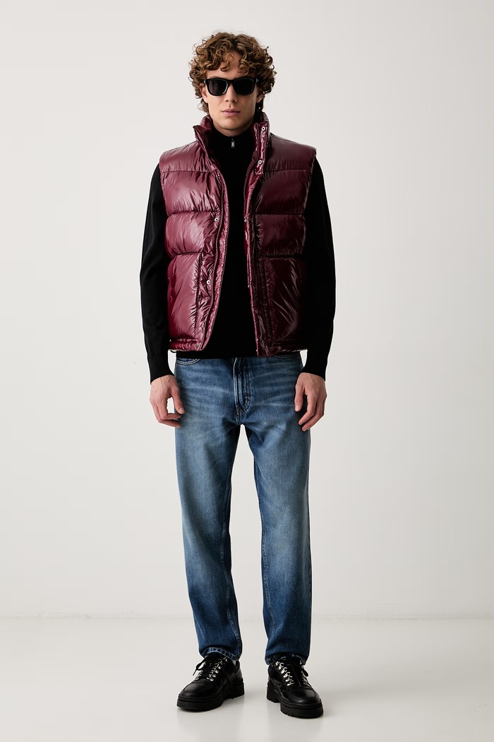 HUGO bezrękawnik męski Baltinos2641 50574162 bordowy AW26