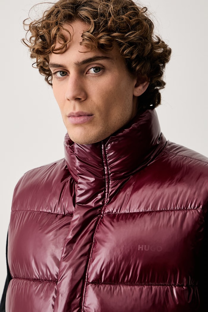 HUGO bezrękawnik męski Baltinos2641 bordowy 50574162