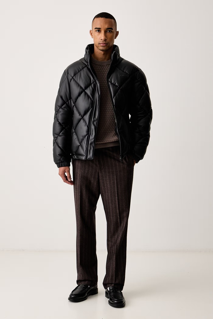 HUGO Καπιτονέ μπουφάν ανδρικό Borin2441 50551221 μαύρο AW26