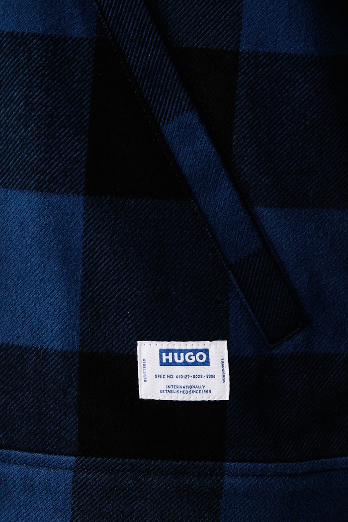 HUGO Blue kurtka przejściowa męska bawełniana Baker2641 50567780 niebieski