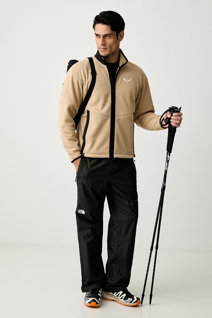 Salewa bluza polarowa męska FANES 00.0000029394 beżowy AW26