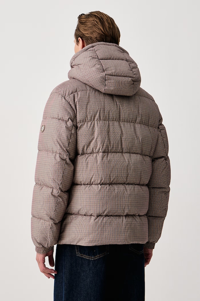 Oblečenie BOSS Prešívaná bunda pánska H-Colter-HOUNDSTOOTH 50572028 hnedá