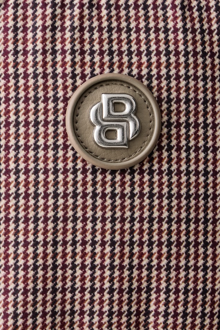 Prešívaná bunda pánska H-Colter-HOUNDSTOOTH BOSS hnedá 50572028