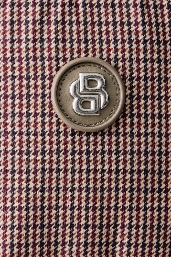 Prešívaná bunda pánska H-Colter-HOUNDSTOOTH BOSS hnedá 50572028