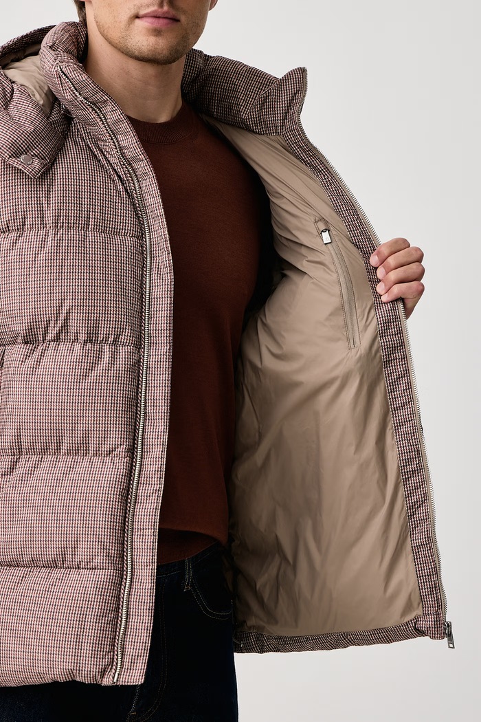 BOSS Prešívaná bunda pánska H-Colter-HOUNDSTOOTH 50572028