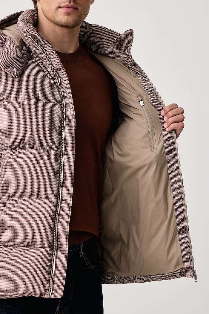 BOSS Prešívaná bunda pánska H-Colter-HOUNDSTOOTH 50572028