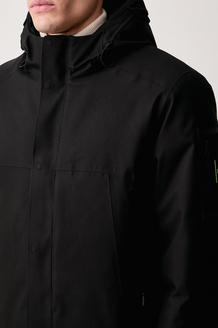 Zimná bunda pánska OW_Hexatech Parka BOSS Green 50570858 čierna