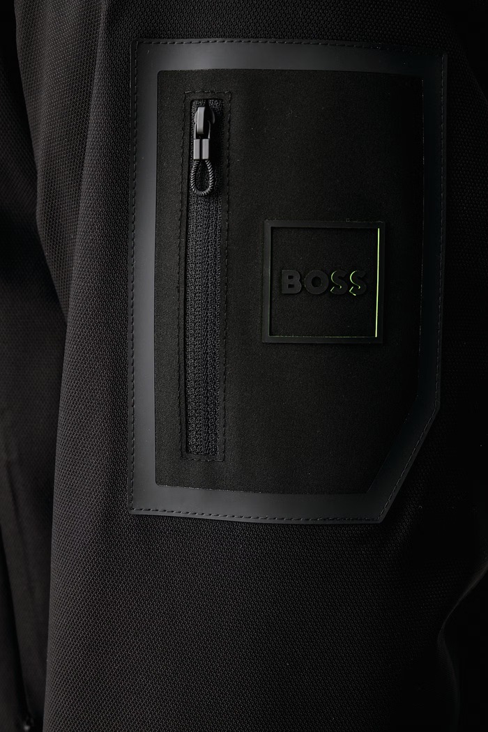 Zimná bunda pánska OW_Hexatech Parka BOSS Green čierna 50570858