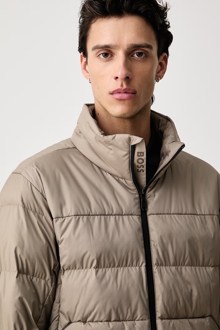 BOSS Green přechodová bunda pánská OW_Urbanex Puffer béžová 50569136