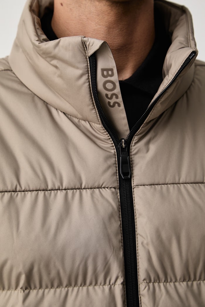 BOSS Green přechodová bunda pánská OW_Urbanex Puffer 50569136 béžová