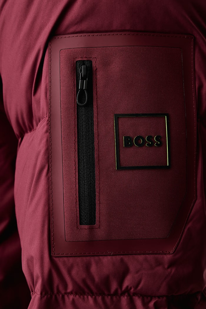 Geacă de tranziție pentru bărbați OW_Urbanex Puffer BOSS Green burgundia 50569136