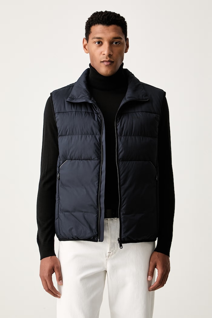 BOSS Green gilet da uomo OW_Urbanex Puffer V blu navy 50565207