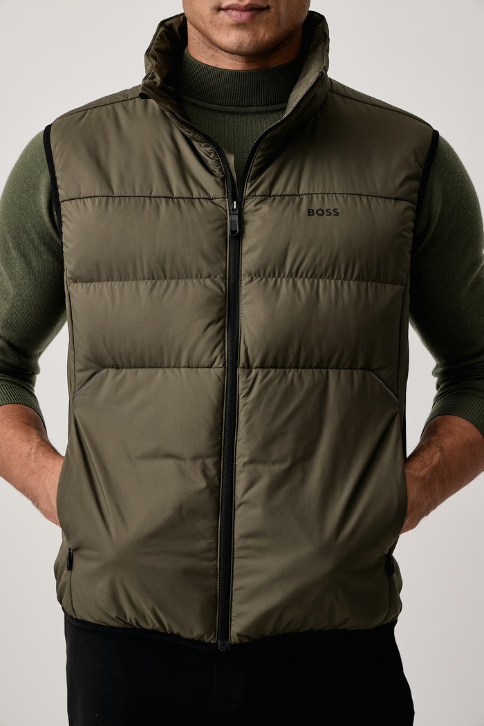 Vestă pentru bărbați OW_Urbanex Puffer V BOSS Green 50565207 verde