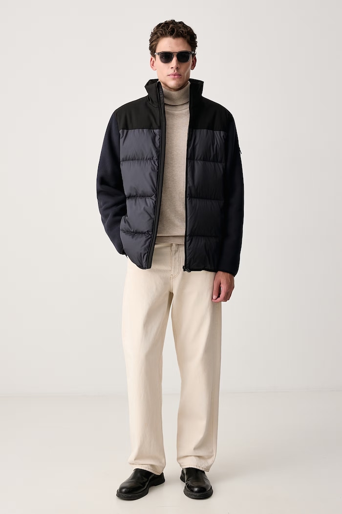 BOSS Green Krátka bunda pánska OW_Block-X_HY 50565206 tmavomodrá AW26