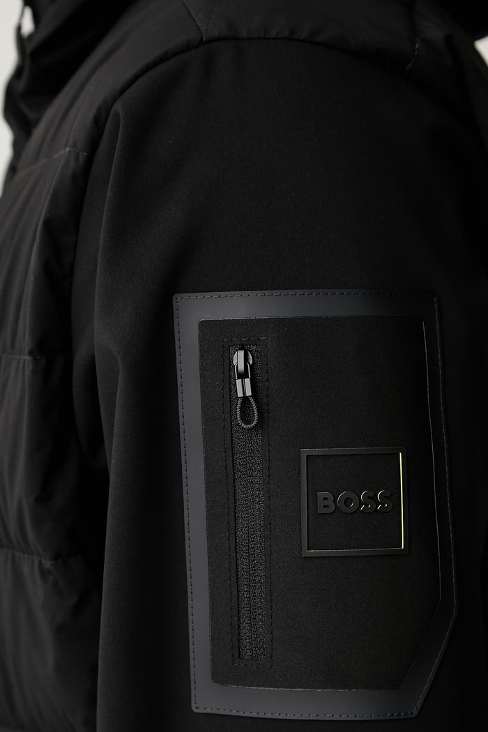 BOSS Green pernata jakna za muškarce OW_Riplite HY HD 50565204 crna