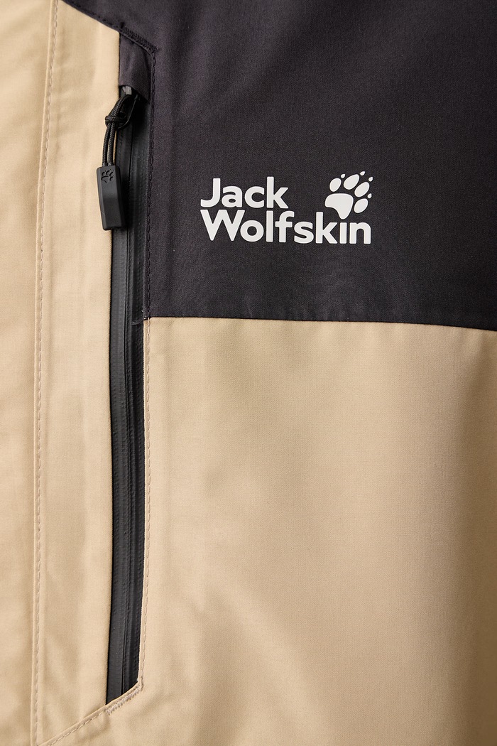 Kurtka przeciwdeszczowa męska JASPER PRO Jack Wolfskin beżowy A66294