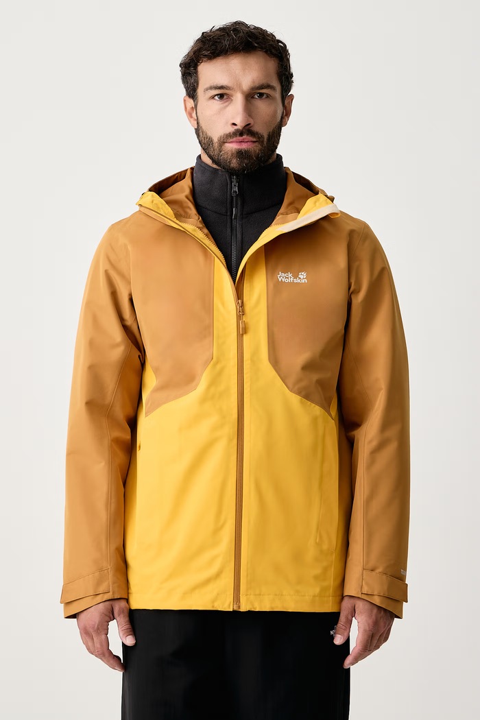 Jack Wolfskin Kurtka 3w1 męska STONETRAIL żółty A66291