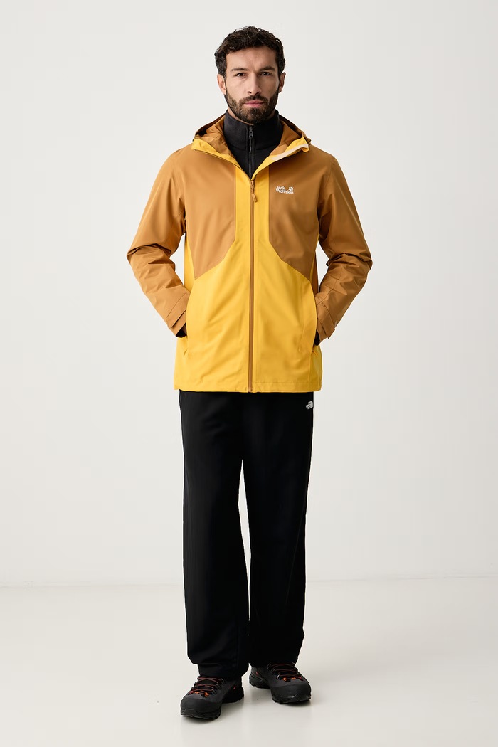 Jack Wolfskin Kurtka 3w1 męska STONETRAIL A66291 żółty AW26