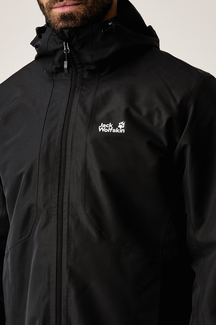 Kurtka 3w1 męska STONETRAIL Jack Wolfskin czarny A66291