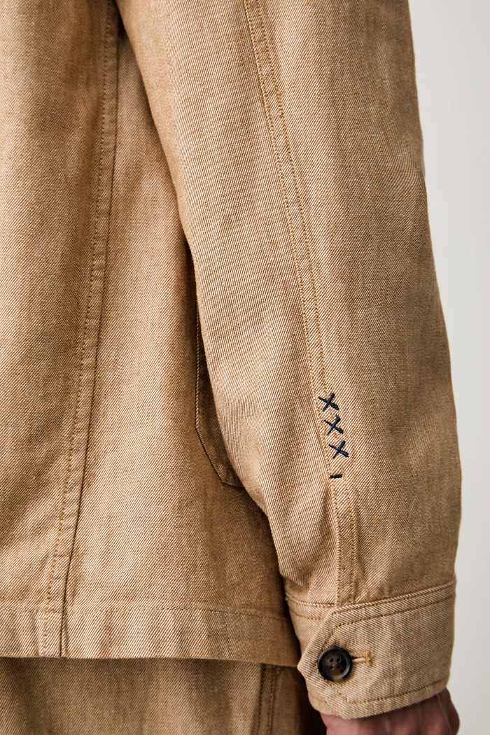 Scotch & Soda kurtka koszulowa męska z bawełną 183531 beżowy