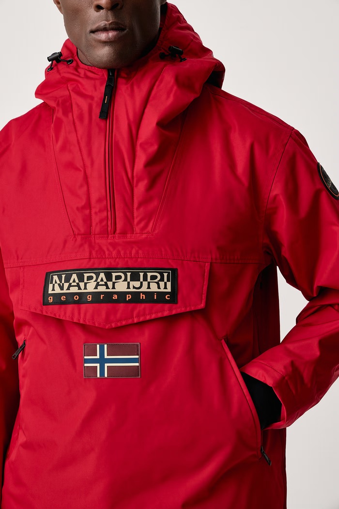 Anorak męski Rainforest Next Napapijri NP0A4IB9R1F1 czerwony