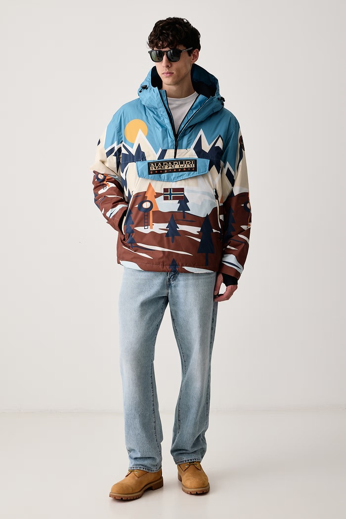 Napapijri Anorak męski Next NP0A8AHXFDX1 niebieski AW26
