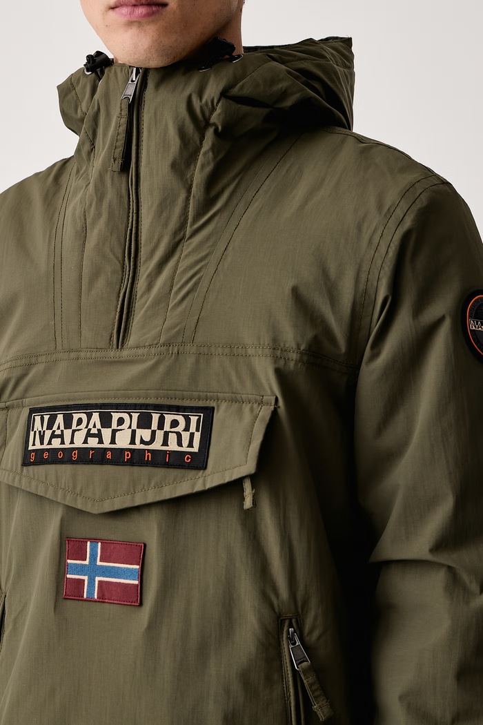 Anorak męski Rainforest Pocket 2 Napapijri NP0A4GMDG1F1 zielony