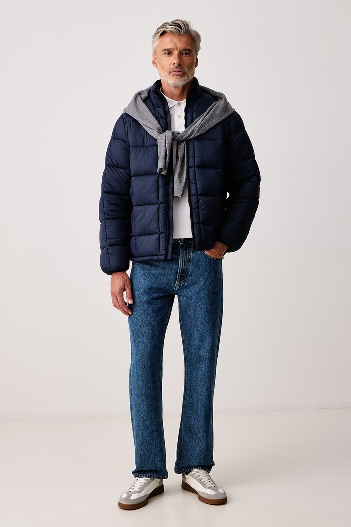 U.S. Polo Assn. Kurtka pikowana męska BOX QUILT PUFFER MUP5445 granatowy AW26