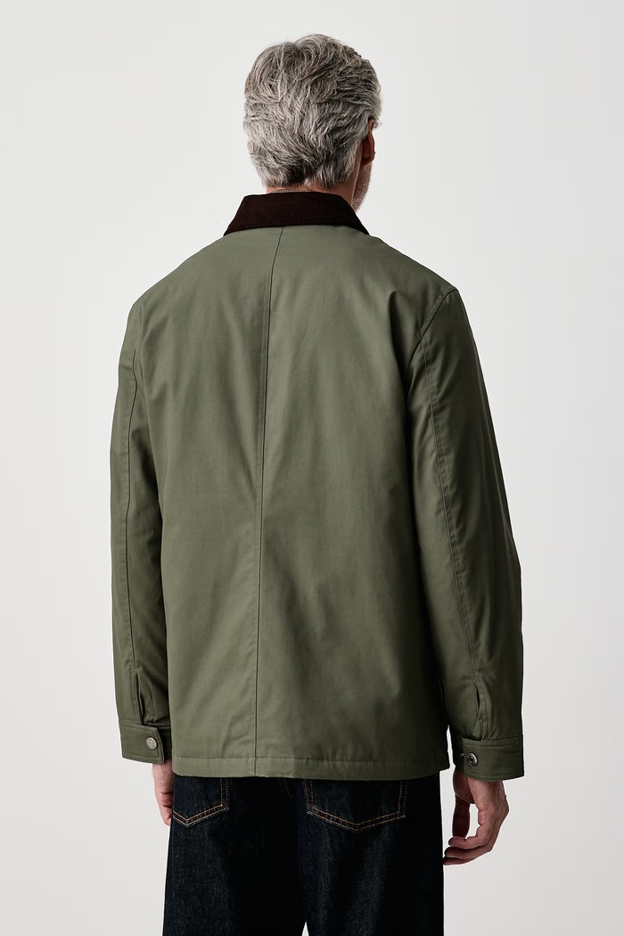 Odjeća U.S. Polo Assn. Parka za muškarce od pamuka CANVAS COUNTRY COLLARED MUP4265 zelena