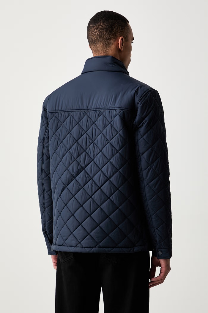 Odzież U.S. Polo Assn. kurtka męska DIAMOND QUILTED FUNNEL MUP3790 granatowy