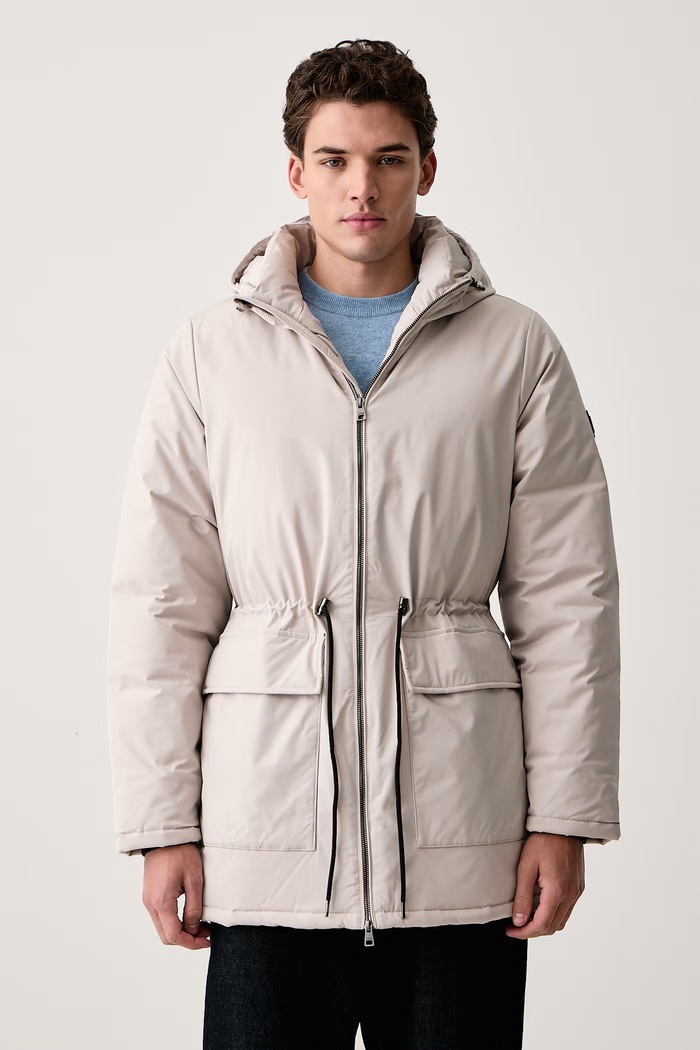 U.S. Polo Assn. Kurtka męska SMART LONGLINE PADDED PARKA beżowy MUP5446