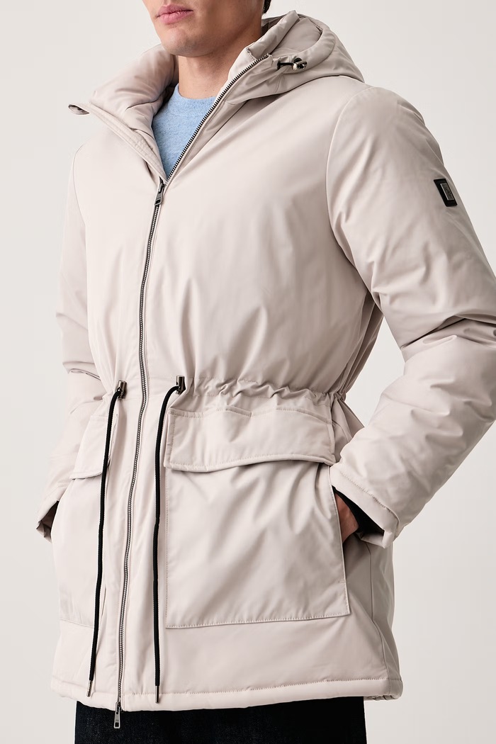 Kurtka męska SMART LONGLINE PADDED PARKA U.S. Polo Assn. MUP5446 beżowy