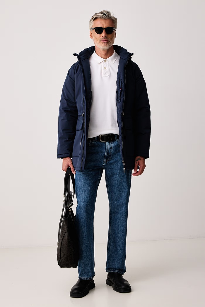 U.S. Polo Assn. Jakna za muškarce SMART LONGLINE PADDED PARKA MUP5446 mornarsko plava AW26