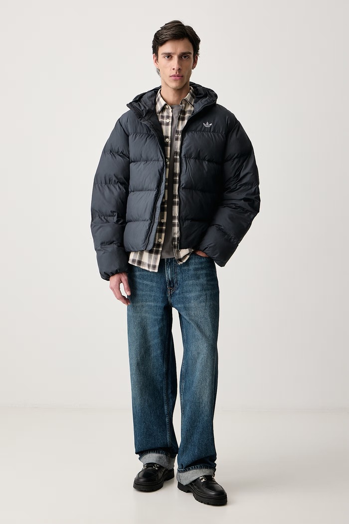 adidas Originals Kurtka pikowana męska Hooded Regen KS4143 niebieski AW26