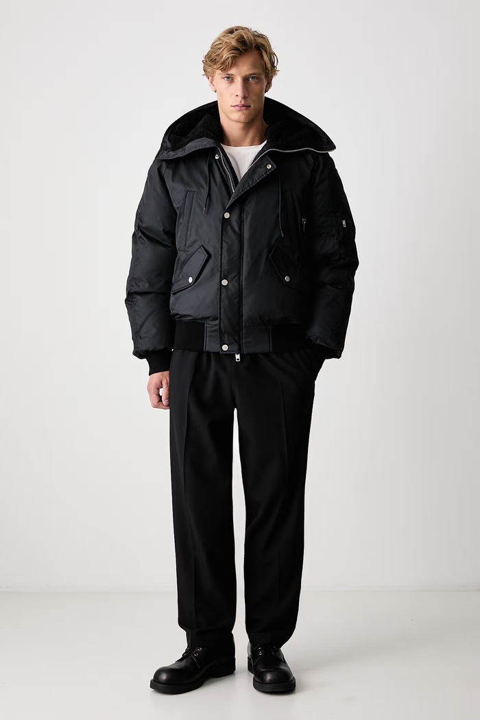 MM6 Maison Margiela Kurtka puchowa męska SH0AM0100.M36018 czarny AW26