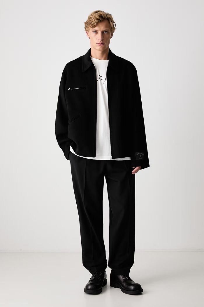 MM6 Maison Margiela Bomberka męska SH0AM0099.M35761 czarny AW26