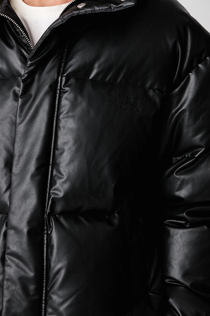 MM6 Maison Margiela Kurtka puchowa z imitacji skóry męska SH0AM0098.M36016