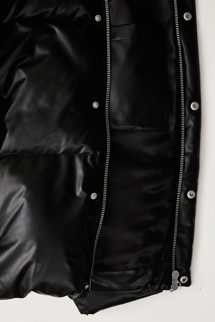 MM6 Maison Margiela Kurtka puchowa z imitacji skóry męska SH0AM0098.M36016