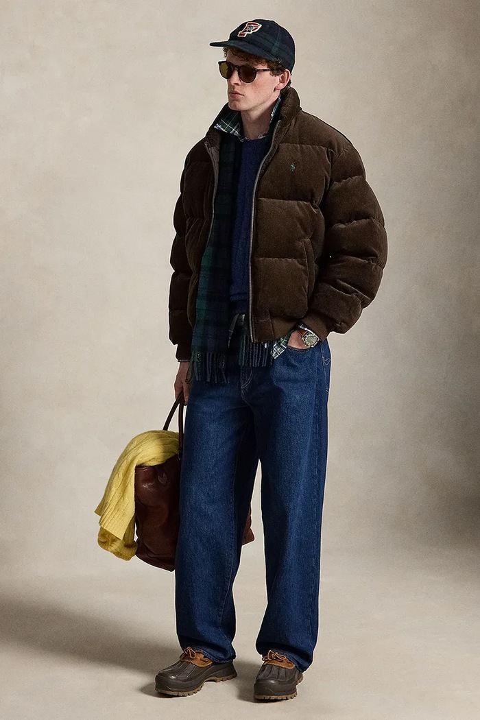 Odzież Polo Ralph Lauren kurtka puchowa męska 710B30162 brązowy